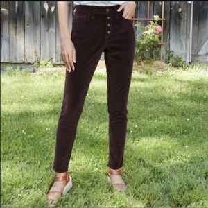 Universal Thread high rise corduroy button fly skinny jeans (burgundy, 8)